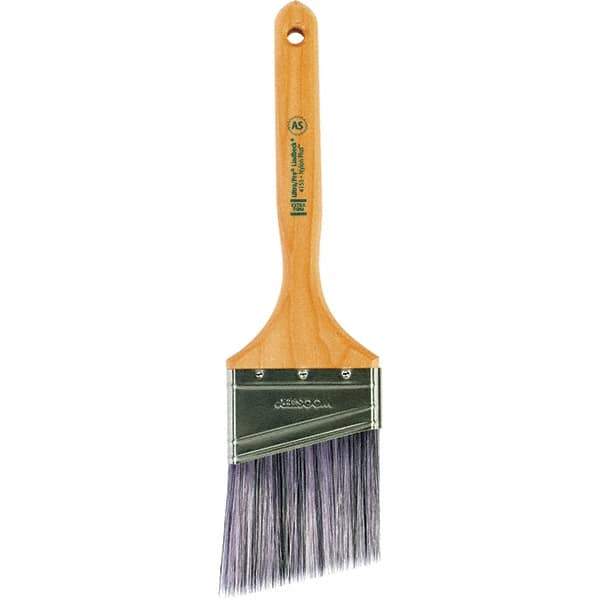 Wooster Brush - 3" Angled Synthetic Sash Brush - 3-3/16" Bristle Length, 7.88" Maple Fluted Handle - Exact Tool & Supply