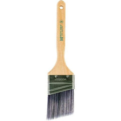 Wooster Brush - 2-1/2" Angled Synthetic Sash Brush - 2-15/16" Bristle Length, 7.88" Maple Fluted Handle - Exact Tool & Supply