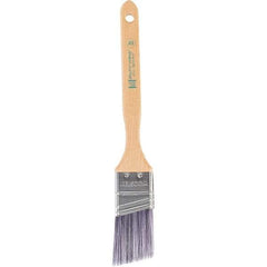 Wooster Brush - 1-1/2" Angled Synthetic Sash Brush - 2-7/16" Bristle Length, 7.88" Maple Fluted Handle - Exact Tool & Supply