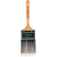 Wooster Brush - 2-1/2" Flat Nylon/Polyester Varnish Brush - 2-15/16" Bristle Length, 6-1/4" Maple Dowel Handle - Exact Tool & Supply