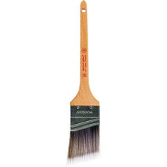 Wooster Brush - 2" Angled Nylon/Polyester Sash Brush - 2-7/16" Bristle Length, 8" Maple Rattail Handle - Exact Tool & Supply