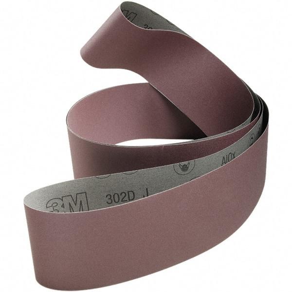 3M - 2" Wide x 132" OAL, 80 Grit, Aluminum Oxide Abrasive Belt - Aluminum Oxide, Coated, Cloth Backing, Series 302D - Exact Tool & Supply