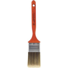 Wooster Brush - 2" Flat Nylon/Polyester Sash Brush - 2-11/16" Bristle Length, 7-3/16" Wood Fluted Handle - Exact Tool & Supply