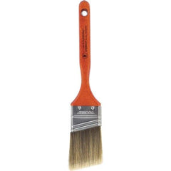 Wooster Brush - 2" Angled Nylon/Polyester Sash Brush - 2-11/16" Bristle Length, 7-3/16" Wood Fluted Handle - Exact Tool & Supply