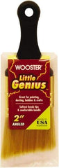 Wooster Brush - 2" Flat Synthetic General Purpose Paint Brush - 2-3/16" Bristle Length, 2-1/2" Plastic Short Handle - Exact Tool & Supply