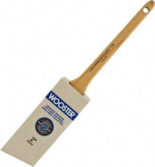 Wooster Brush - 2" Angled Hog Sash Brush - 2-3/16" Bristle Length, 8" Maple Rattail Handle - Exact Tool & Supply