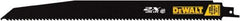 DeWALT - 12" Long x 1" Thick, High Speed Steel Reciprocating Saw Blade - Tapered Profile, 6 TPI, Toothed Edge, Universal Shank - Exact Tool & Supply
