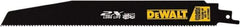DeWALT - 9" Long x 1" Thick, High Speed Steel Reciprocating Saw Blade - Straight Profile, 10 TPI, Toothed Edge, Universal Shank - Exact Tool & Supply