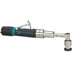 Dynabrade - 3,200 OPM, 26 CFM Air Consumption, 90 psi Air Pressure, Right Angle Air Orbital Sander - Round Pad, 1/4 NPT Inlet - Exact Tool & Supply