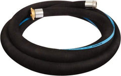Alliance Hose & Rubber - 1-1/2" ID x 1.87 OD, 150 Working psi, Black Synthetic Rubber Water & Discharge Hose - Male x Female NPSH Ends, 20' Long, -25 to 200°F - Exact Tool & Supply