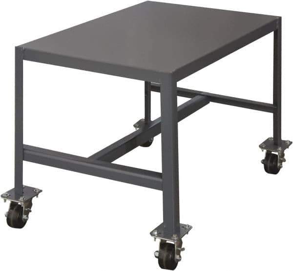 Durham - Mobile Work Bench - Steel, Gray, 36" Long x 24" Deep x 18" High - Exact Tool & Supply