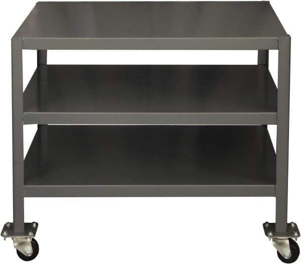 Durham - Mobile Work Bench - Steel, Gray, 36" Long x 24" Deep x 30" High - Exact Tool & Supply