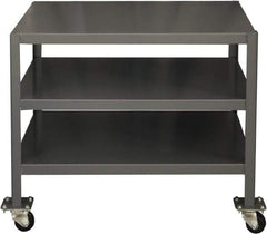 Durham - Mobile Work Bench - Steel, Gray, 36" Long x 24" Deep x 30" High - Exact Tool & Supply