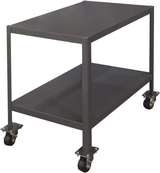 Durham - Mobile Work Bench - Steel, Gray, 48" Long x 24" Deep x 30" High - Exact Tool & Supply