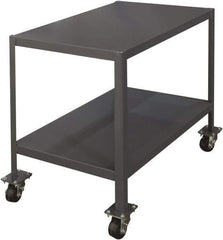 Durham - Mobile Work Bench - Steel, Gray, 72" Long x 36" Deep x 36" High - Exact Tool & Supply