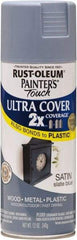 Rust-Oleum - Slate (Color), Satin, Enamel Spray Paint - 8 Sq Ft per Can, 12 oz Container, Use on Multipurpose - Exact Tool & Supply