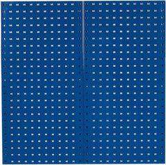 Triton - 18" Wide x 36" High Industrial Steel Tool Peg Board System - 2 Panels, Steel, Blue - Exact Tool & Supply