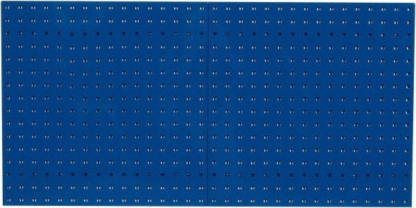 Triton - 24" Wide x 24" High Industrial Steel Tool Peg Board System - 2 Panels, Steel, Blue - Exact Tool & Supply