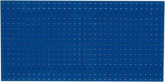 Triton - 24" Wide x 24" High Industrial Steel Tool Peg Board System - 2 Panels, Steel, Blue - Exact Tool & Supply