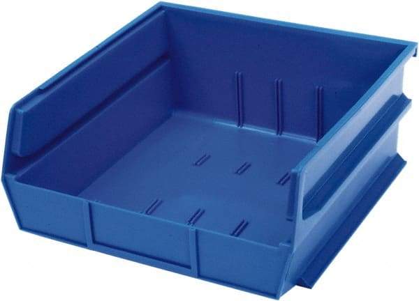 Triton - 10-7/8" Deep, Blue Polypropylene Hopper Stacking Bin - 5" High x 11" Wide x 10-7/8" Long - Exact Tool & Supply
