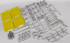 Triton - 83 Piece, Pegboard Hook Set - Zinc Alloy & Steel - Exact Tool & Supply
