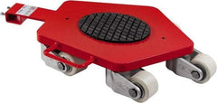 GKS - 13,200 Lb Capacity Steel Machine Dolly - 29.9" Long x 22.1" Wide x 4.6" High, 3.3" Wheels - Exact Tool & Supply