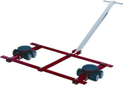 GKS - 13,200 Lb Capacity Steel Machine Dolly - 21.3" Long x 53.9" Wide x 4.3" High, 3.3" Wheels - Exact Tool & Supply