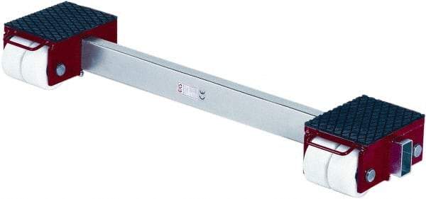 GKS - 44,000 Lb Capacity Steel Machine Dolly - 11" Long x 63" Wide x 7.1" High, 5-1/2" Wheels - Exact Tool & Supply