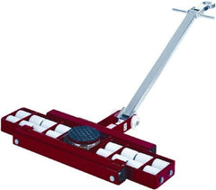 GKS - 39,600 Lb Capacity Steel Machine Dolly - 40.6" Long x 24.4" Wide x 4.3" High, 3.3" Wheels - Exact Tool & Supply