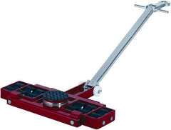 GKS - 19,800 Lb Capacity Steel Machine Dolly - 33.1" Long x 23" Wide x 4.3" High, 3.3" Wheels - Exact Tool & Supply