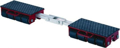 GKS - 26,400 Lb Capacity Steel Machine Dolly - 8.7" Long x 56.3" Wide x 4.3" High, 3.3" Wheels - Exact Tool & Supply