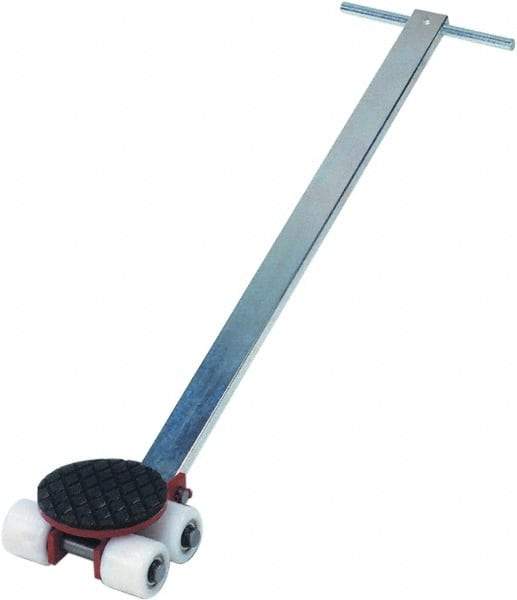 GKS - 4,400 Lb Capacity Steel Machine Dolly - 9.3" Long x 8.9" Wide x 4.3" High, 3.3" Wheels - Exact Tool & Supply