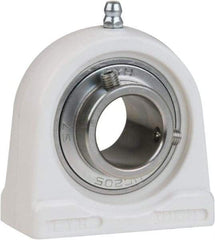Value Collection - 3/4" ID, 2-7/8" OAL x 2-19/32" OAH Tapped Base - 1,495 Lb Static Cap, 2,877 Lb Dyn Cap, 2" Btw Mnt Hole Ctrs, 1-5/16" Base-to-Ctr Ht, Thermoplastic - Exact Tool & Supply