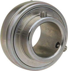 Value Collection - 1-1/2" ID x 3.15" OD, 6,541 Lb Dynamic Capacity, Ball Bearing Insert Insert Bearing - Zinc Chromate Plated Steel Insert, 0.827" Race Width, 4,001 Lb Static Capacity - Exact Tool & Supply