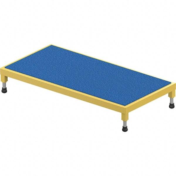 Vestil - 5" High x 24" Wide x 48" Deep, Yellow Step Stand - Steel, 500 Lb Capacity - Exact Tool & Supply
