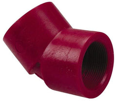 NIBCO - 1" PVDF Plastic Pipe 45° Elbow - Schedule 80, FIPT x FIPT End Connections - Exact Tool & Supply