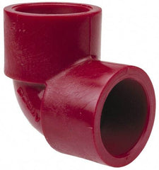 NIBCO - 1/2" PVDF Plastic Pipe 90° Elbow - Schedule 80, S x S End Connections - Exact Tool & Supply