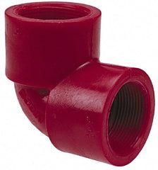 NIBCO - 1/2" PVDF Plastic Pipe 90° Elbow - Schedule 80, FIPT x FIPT End Connections - Exact Tool & Supply