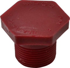 NIBCO - 1" PVDF Plastic Pipe Threaded Plug - Schedule 80, MIPT x MIPT End Connections - Exact Tool & Supply
