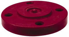 NIBCO - 2" Pipe, 6" OD, PVDF Blind Pipe Flange - Schedule 80, Red - Exact Tool & Supply