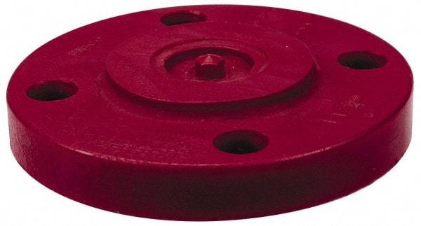 NIBCO - 3/4" Pipe, 3-7/8" OD, PVDF Blind Pipe Flange - Schedule 80, Red - Exact Tool & Supply