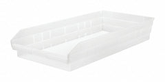 Shelf Bin, Clear, 4"H x 23-5/8"L x 11-1/8"W, 1EA