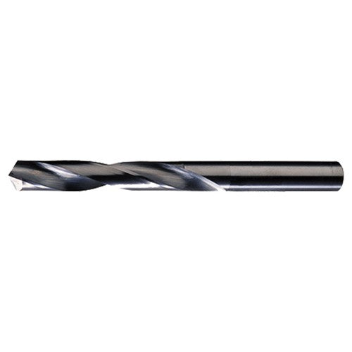 #40 Dia. × 0.098″ Shank × 1″ Flute Length × 2″ OAL, 118°, Bright, 2xD Flute, Round Solid Carbide Drill - Exact Tool & Supply