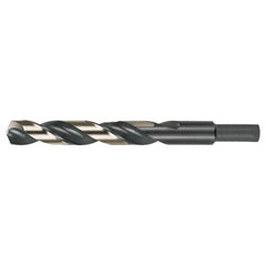 1/2 RHS / RHC HSS 135 Degree Split Point Heavy Duty Jobber Length Drill - Black & Gold - Exact Tool & Supply
