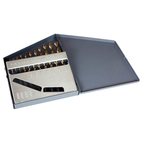 ‎1mm-6mm RHS / RHC HSS 135 Degree Split Point Heavy Duty Black & Gold Parabolic Jobber Length Drill Set - Black & Gold - Exact Tool & Supply