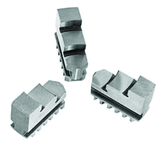 Hard Solid OD Jaws for 12" 3-Jaw Bison Scroll Chuck- 3 Piece Set - Exact Tool & Supply
