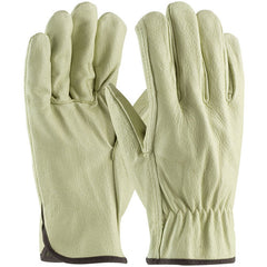 ‎70-301/XL Leather Drivers Gloves - Top Grain Pigskin Leather Drivers - Economy Grade - Straight Thumb - Exact Tool & Supply