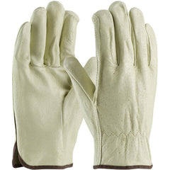 ‎70-318/M Leather Drivers Gloves - Top Grain Pigskin Leather Drivers - Premium Grade - Straight Thumb - Exact Tool & Supply