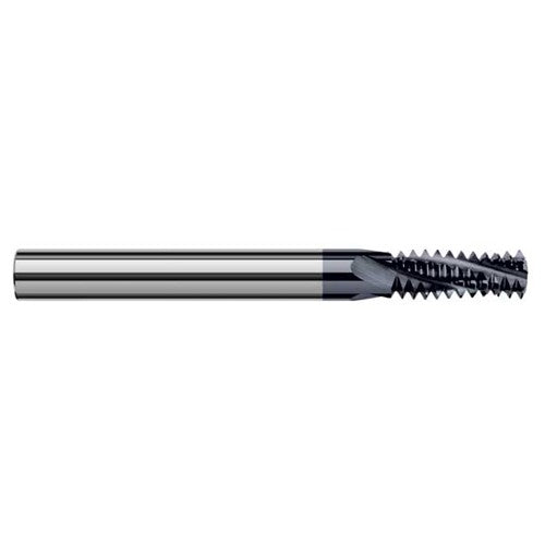 ‎0.4900″ Cutter Diameter × 1.2500″ (1-1/4″) Length of Cut Carbide Multi-Form 7/8″-14 Thread Milling Cutter, 4 Flutes, AlTiN Coated - Exact Tool & Supply