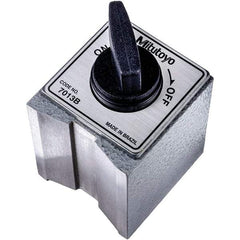 Mitutoyo - 58.5mm Long x 50mm Wide x 55mm High Fine Adjustment Magnetic Indicator Base with On/Off Switch - 600 N Magnetic Pull - Exact Tool & Supply